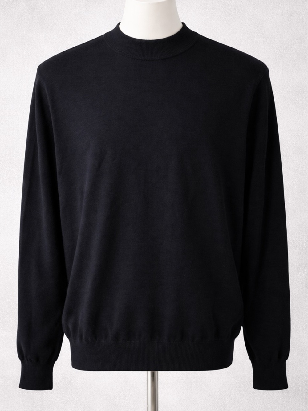 Men's Black Crewneck Pullover Sweater